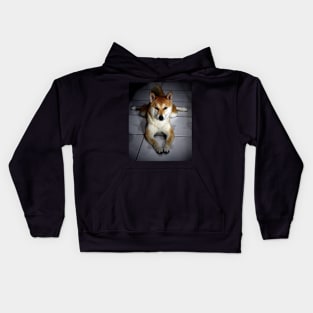 shiba cute Kids Hoodie